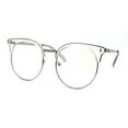 thumbnail image 2 of Womens 80s Oversize Half Rim Blue Light Blocking Computer Glasses Silver, 2 of 3