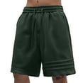 thumbnail image 2 of Athletic Shorts Men – Zipper Pocket Gym Shorts Men's Casual Summer 5 Inch Shorts With Three Stripes Loose Fit Athletic Sweat Shorts For Sport And Leisure, 2 of 5