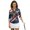 USA Pattern 250 Years, variant on HUIACONG Thin Red Line Flag Womens 3/4 Sleeve Golf Shirts Quarter Zip Polyester Spandex Fabric with Fashion Quick Dry Golf Shirt Women for Ladies