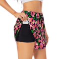 thumbnail image 2 of Haiem Blooming Meadow Women's 2 in 1 Running Shorts - Lightweight Athletic Workout Gym Yoga Breathable Sports Shorts Liner with Phone Pockets-Medium, 2 of 9