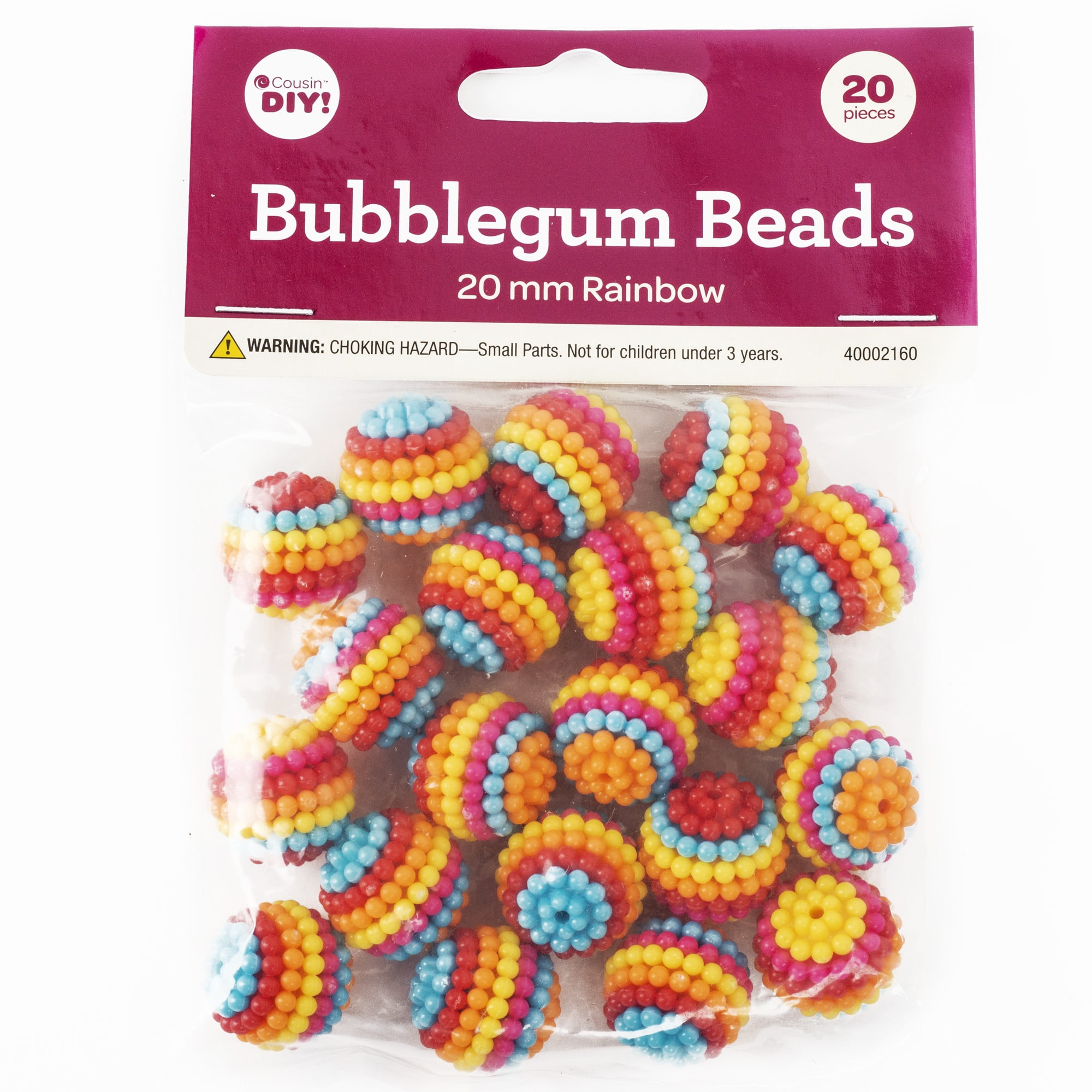 Cousin Fun Pack Acrylic Alphabet Beads 85/Pkg-Square Rainbow, 1
