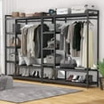 thumbnail image 4 of Tribesigns Free-standing Closet Organizer Garment Rack with 6 Storage Shelves and Hanging Bar, 4 of 7