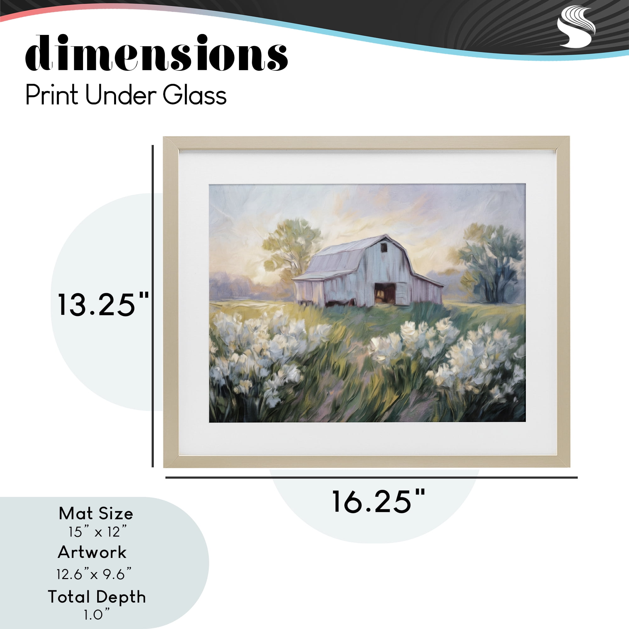 Stupell Industries Secluded Barn Landscape Birch Framed Print Under Glass, design by Kim Allen