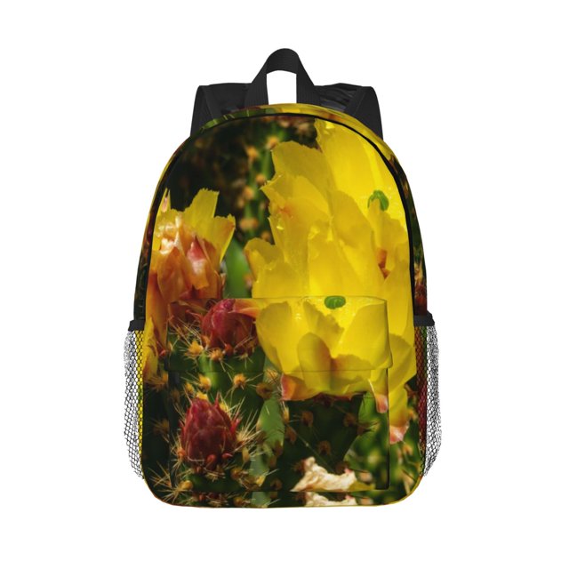 Easygdp Cactus Flowers Mochila Ligera de 15 Pulgadas para Estudiantes, Mochila Cómoda para la Escuela y Viajes, Correas Ajustables