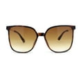 thumbnail image 2 of Womens Oversized 90s Fashion Thin Plastic Horn Rim Sunglasses Tortoise - Brown, 2 of 4