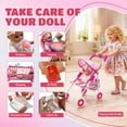 thumbnail image 4 of Set de juego Baby Doll UFLJPKS de 12 pulgadas con silla de paseo para cuna, 4 of 7
