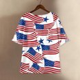 thumbnail image 4 of Women's 250th Anniversary USA Shirt Mid Sleeve Independence Day Top 4th of July Shirts America 250 Merchandise Loose Star Print Tee, 4 of 5
