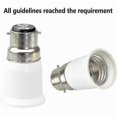 thumbnail image 5 of 10 pieces, high-temperature resistant white PBT b22 bayonet to e27 screw socket adapter for LED and halogen bulbs, 5 of 5