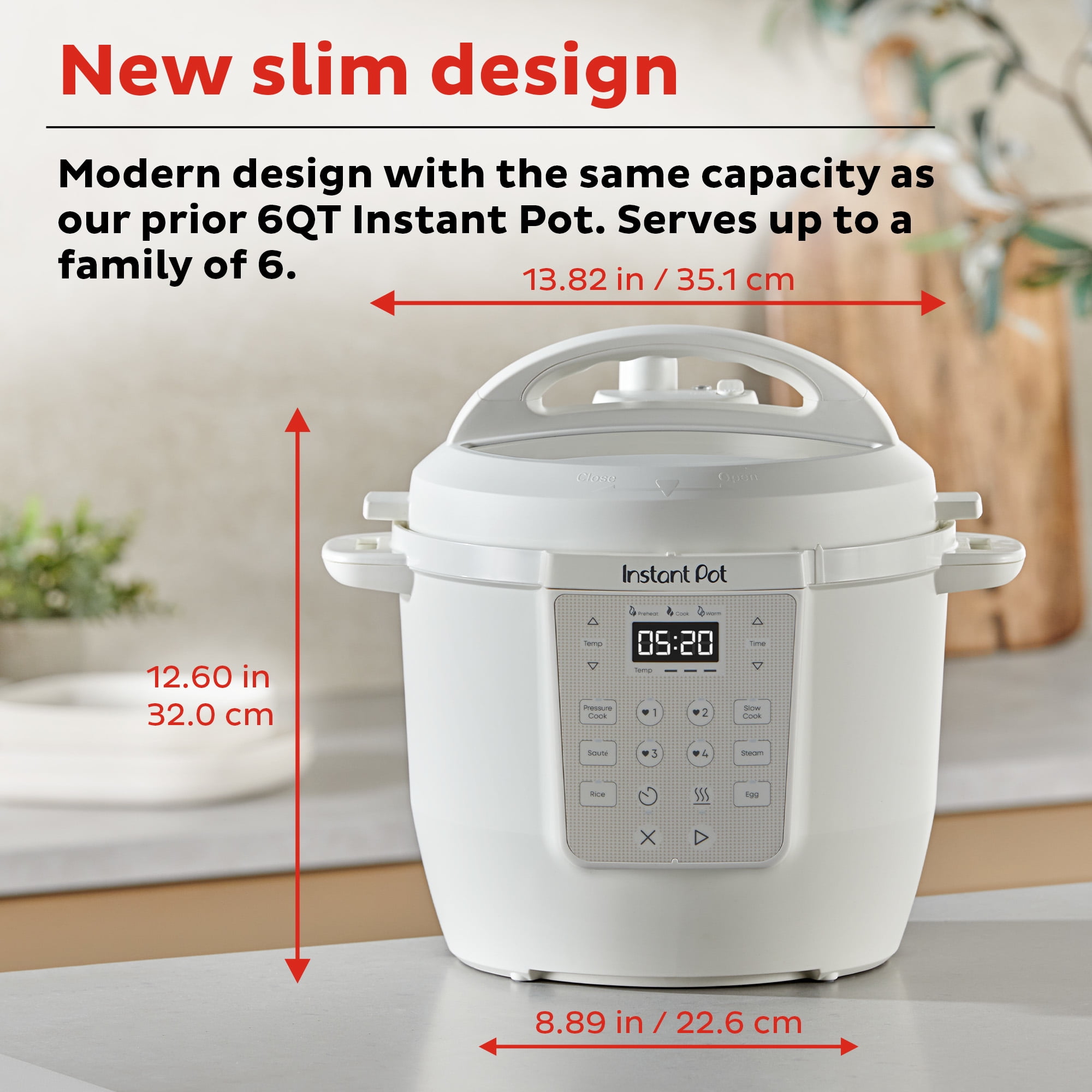 Instant Pot 6Qt RIO Chef Series 7-in-1 Multi-Cooker, Pressure Cooker, Slow Cook, & More, Sea Salt