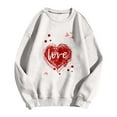 thumbnail image 4 of Sweatshirt for Couples Ladies Sweatshirts Husband and Wife Lightweight Pullover Tops Crew Neck Sweatshirt for Mens Unisex Long Sleeve Heart Print Sweatshirts for Teen Girls, 4 of 4