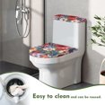 thumbnail image 5 of HELLHERO Soft Toilet Protector Cover & Elastic Installation Elastic Bottom Fits All Toilet Shapes with Set of 2 Toilet Dust Cover Set, American Flag Floral, 5 of 8