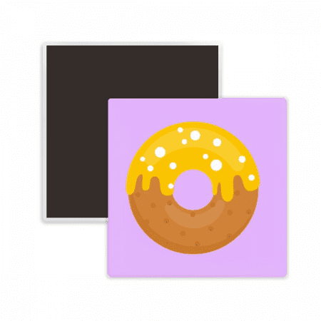 

Yellow Dessert Sweet Food Square Ceracs Fridge Magnet Keepsake Memento