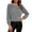 Gray, variant on Lenpel Velvet Tops for Women Lantern Long Sleeve Crew Neck Pleated Dressy Casual Velour Blouses Loose Party T Shirts(Red,X-Large)