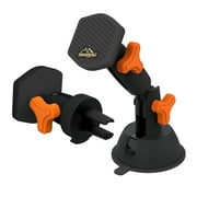 Armor All 2 In 1 Magnet Phone Mount, 3 Setup Options: Dashboard/Windshield/Air Vent