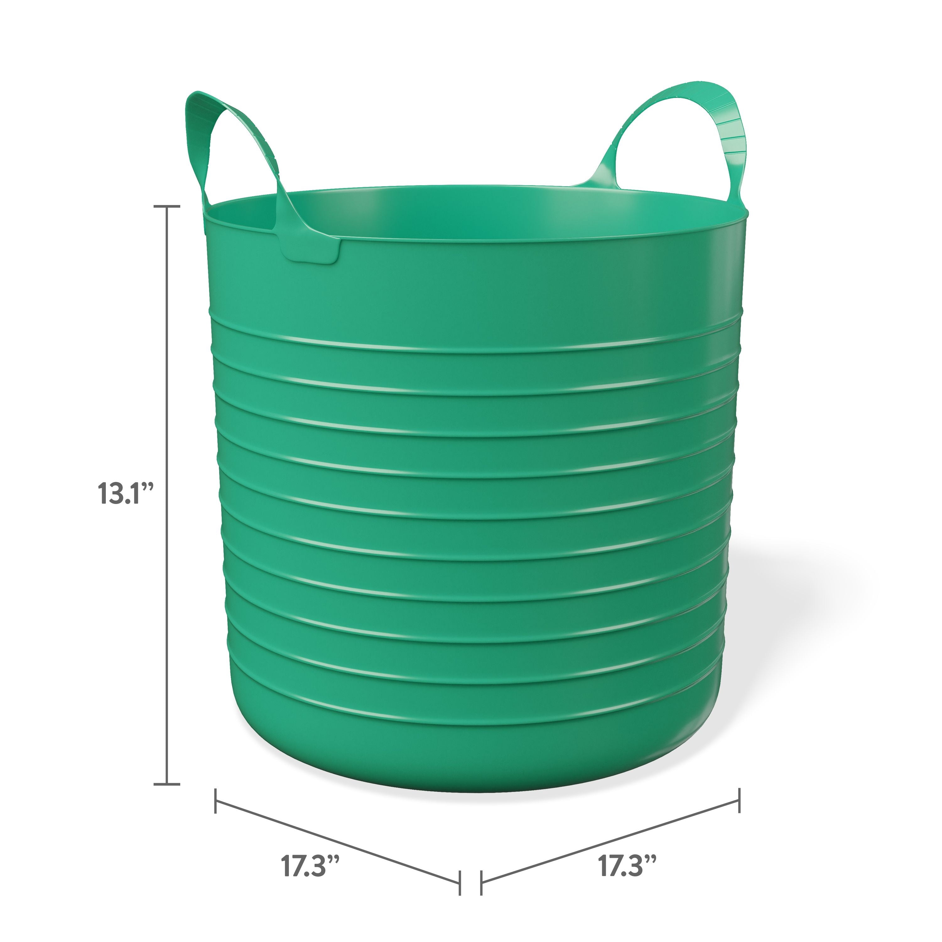 Mainstays Kids 10 Gallon Large Green Plastic Flex Storage Basket