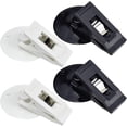 thumbnail image 1 of Soporte para tiques de estacionamiento de 2 piezas con ventosa, soporte para bloc de notas, tarjetero de plástico, blanco/negro, soporte para parabrisas de coche, boletos, clips para tiques de, 1 of 7