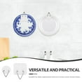 thumbnail image 5 of Pretyzoom 20pcs Plate Hanger For Wall White ABS With Self Adhesive Load Bearing Hardware For Homeowners, 5 of 8