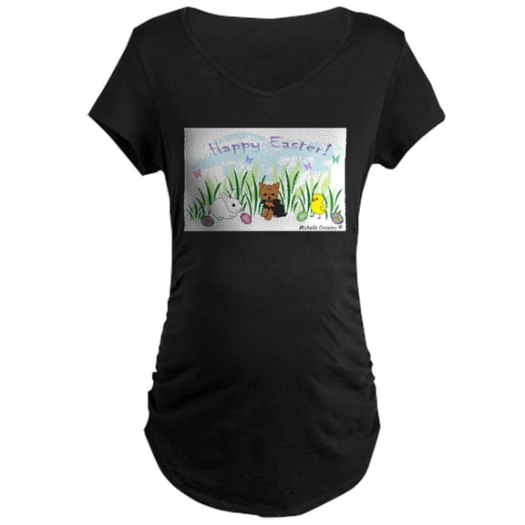 CafePress - Yorkie Maternity Dark T Shirt - Maternity Dark T-Shirt