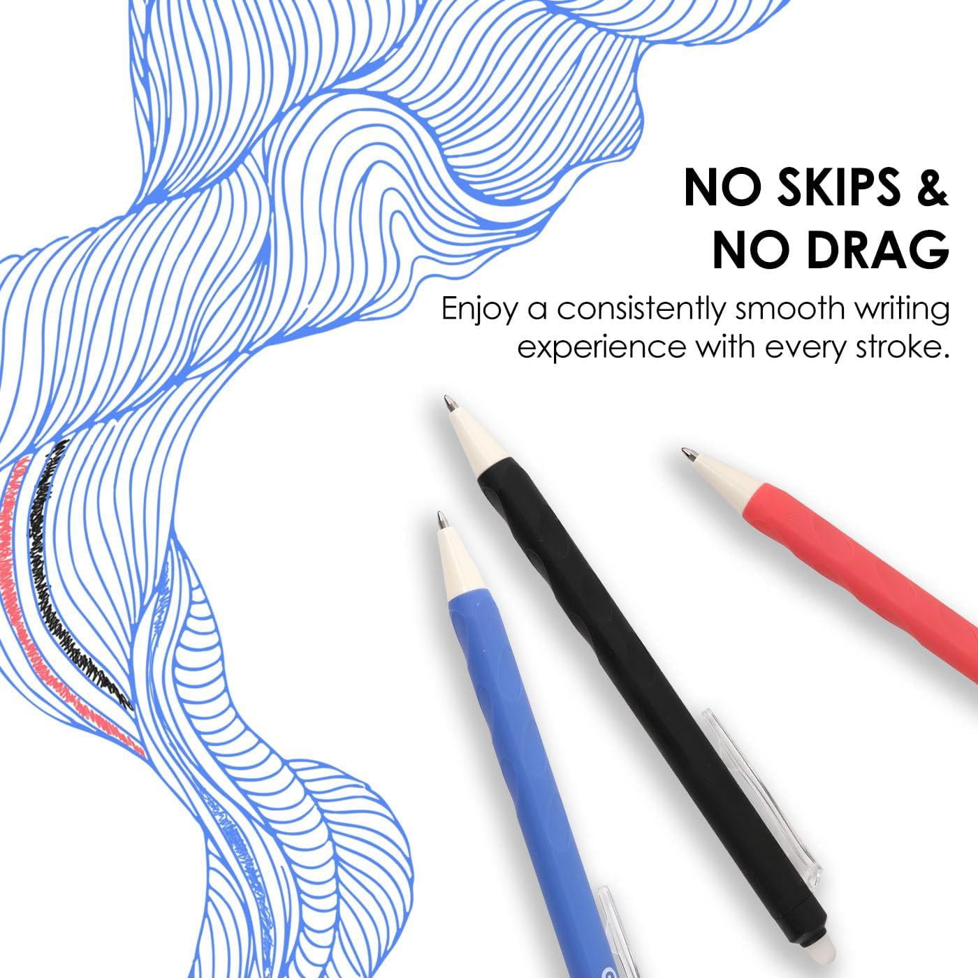 Erasable Gel Pens  Medium Point 0.7 Mm Make Mistakes Disappear For Drawing Writing Planner Pack Of 6 Black/blue/red