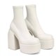 thumbnail image 3 of Botines de plataforma gruesos y elegantes de estilo gótico a estrenar para mujer, talla grande 43, cómodos zapatos de plataforma para caminar para mujer, 3 of 4