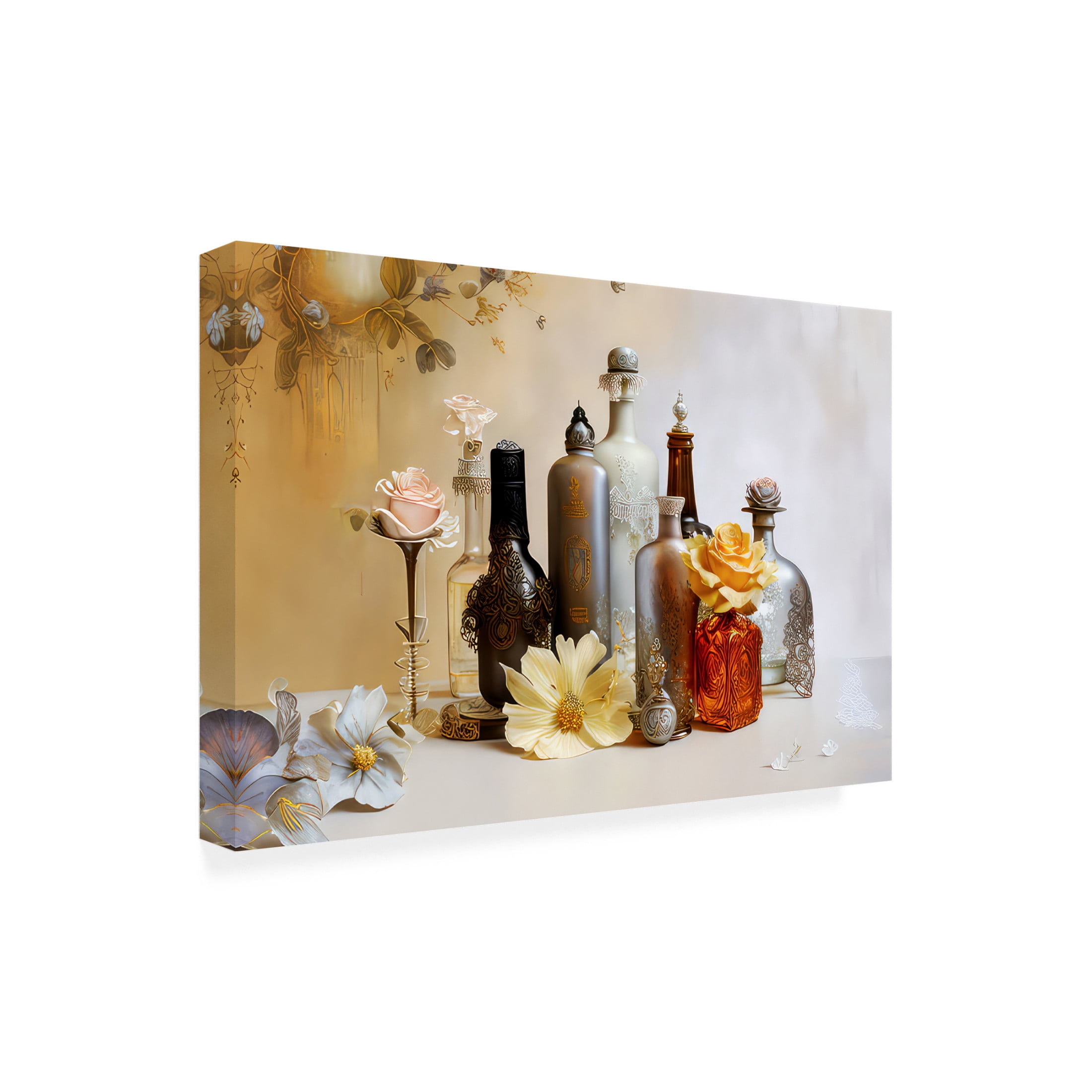 Canvas Wall Art - FootePrint Art 'Shabby Chic Still Life' Wall Art for Living Room, Bedroom, or Office Décor by Trademark Fine Art - 19 x 12 Inches