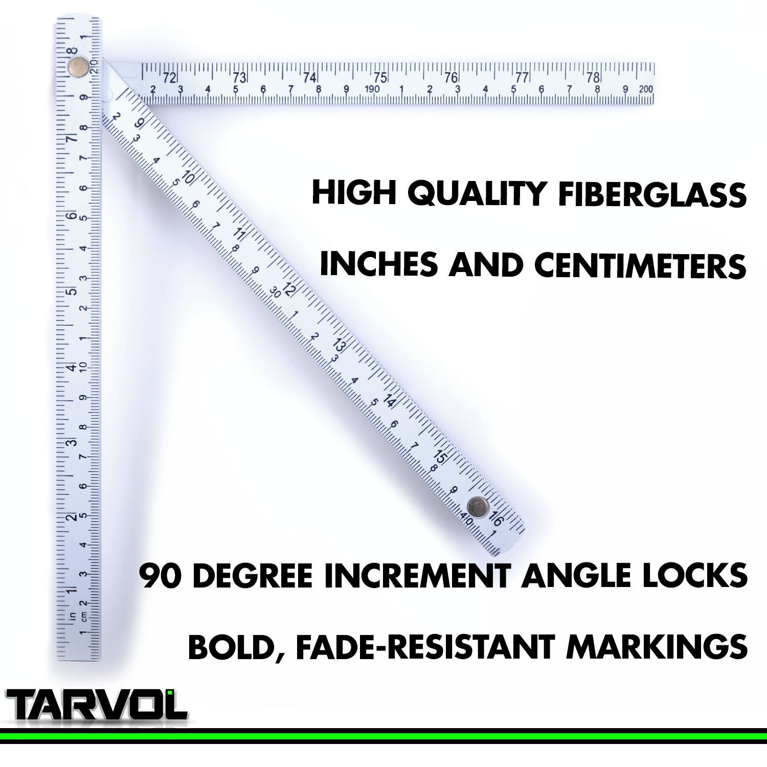 Convenient Ruller 1 Meter 10-Fold Plastic Folding Ruler - Compact, Portable, Dual Metric ...