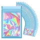 thumbnail image 1 of 100 Piezas Bolsas HolográFicas Resellables, Bolsa de Mylar una Prueba de Olores con Ventana Transparente para Almacenamiento de Alimentos Recuerdo de Fiesta Negocios, 1 of 6