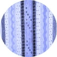 thumbnail image 1 of Ahgly Company Indoor Round Abstract Blue Contemporary Area Rugs, 5' Round, 1 of 4