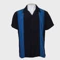 thumbnail image 2 of Maximos Men's Retro Classic Two Tone Bowling Casual Dress Shirt Charlie Sheen, 2 of 7