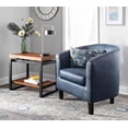 thumbnail image 5 of Lumisource Claudia Contemporary Accent Chair in Black Wooden Legs and Slate Satin, 5 of 5