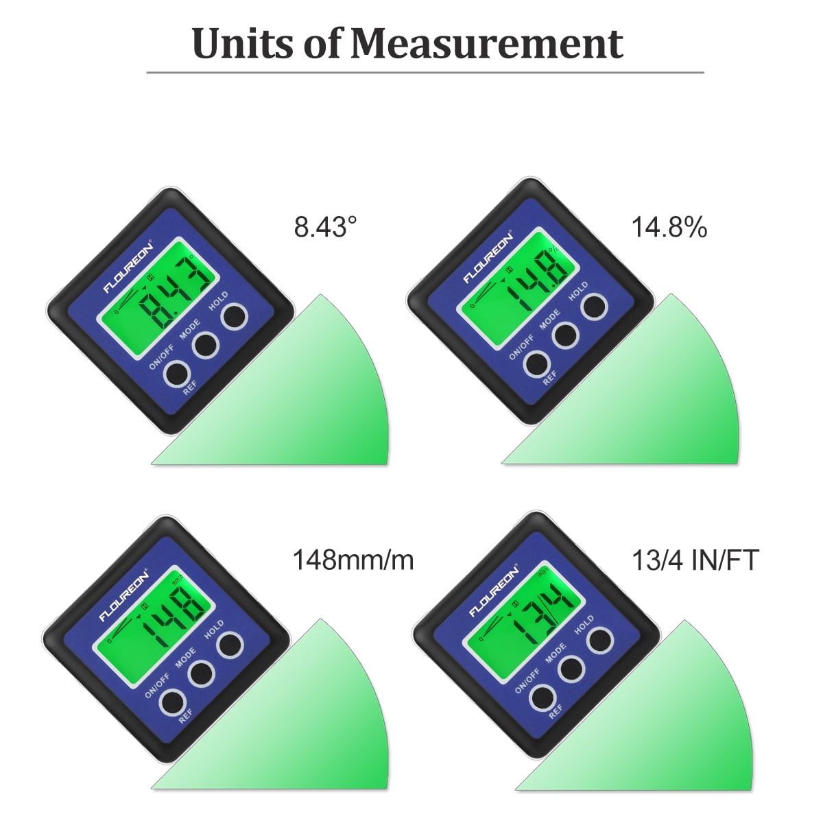 Digital Angle Finder LCD Digital Angle Gauge Waterproof Protractor Bevel Box