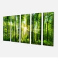 thumbnail image 2 of Design Art Forest with Rays of Sun Panorama Landscape Canvas Art Print, 2 of 3
