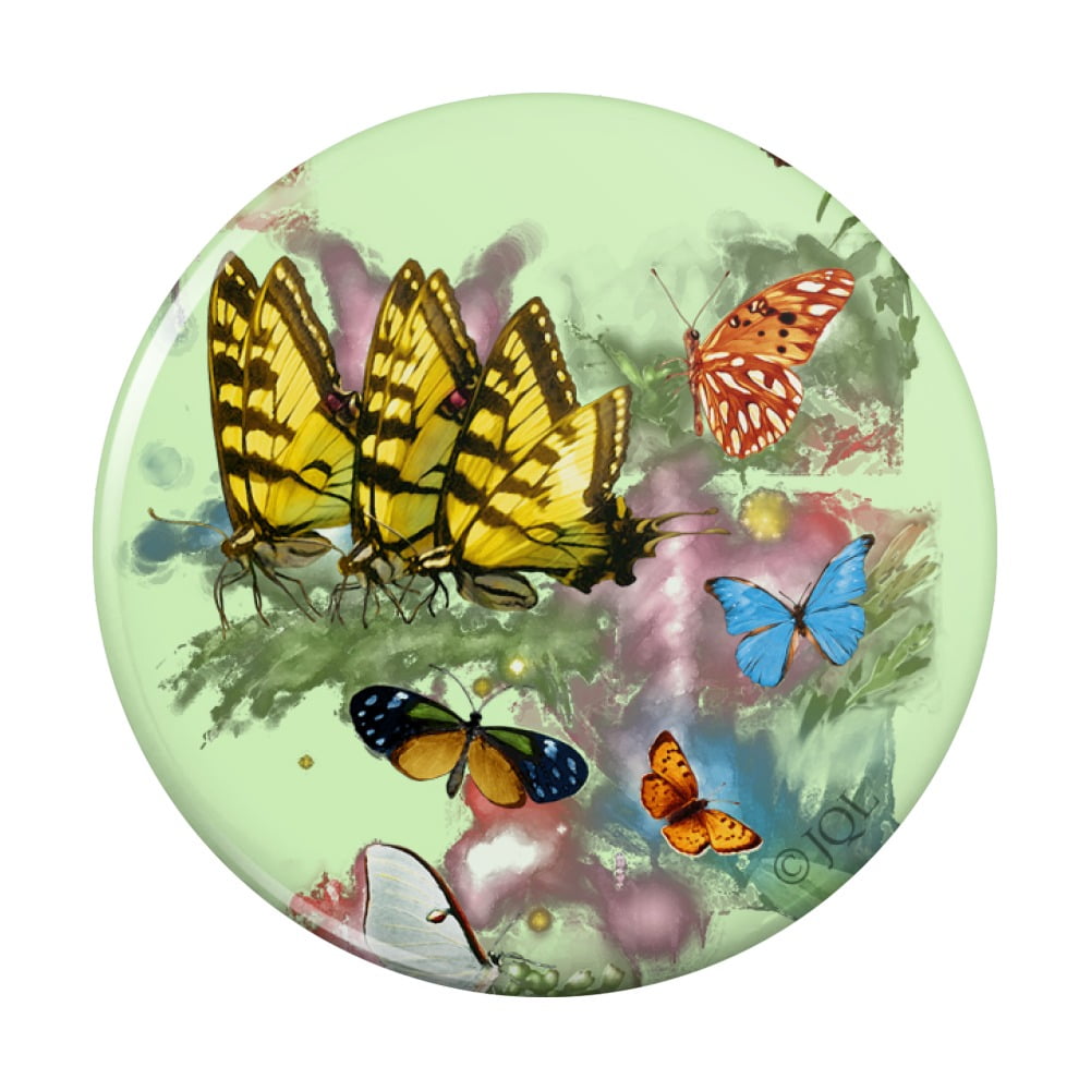 Butterflies Butterfly Magical Emergence Tiger Swallowtail Kitchen Refrigerator Locker Button