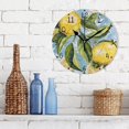 thumbnail image 3 of Fresh Lemons Leaves Round Wall Clock Silent Analog Battery Operated Black Pointer Home Decor 9.84" Diameter, 3 of 11