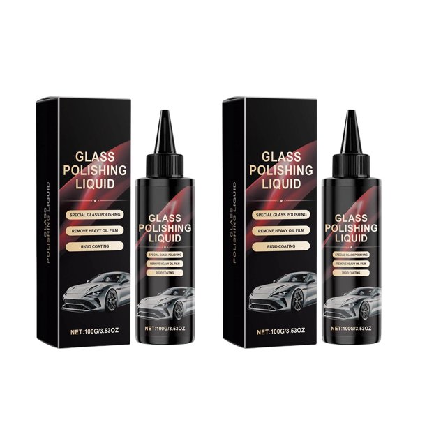 Abrillantador de cristales para coche, 100 ml, solución limpiadora para eliminar rayones y manchas de agua, para parabrisas de coche, cuidado de ventanas, revestimiento protector, fórmula de secado r