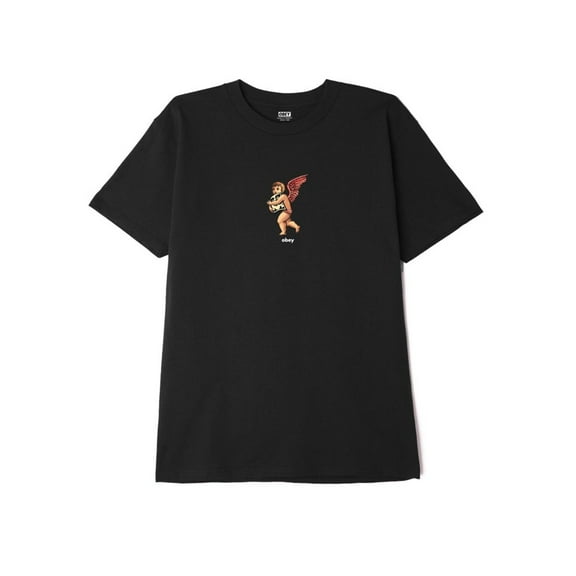 Obey Mens Obey Angel Wings T-Shirt Black 165263185
