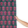 thumbnail image 4 of XMXY Red Death Skull Long Shower Curtains, Waterproof Weighted Thick Bathroom Curtain with 12 Iron Hook, 72x72 Inch, 4 of 8