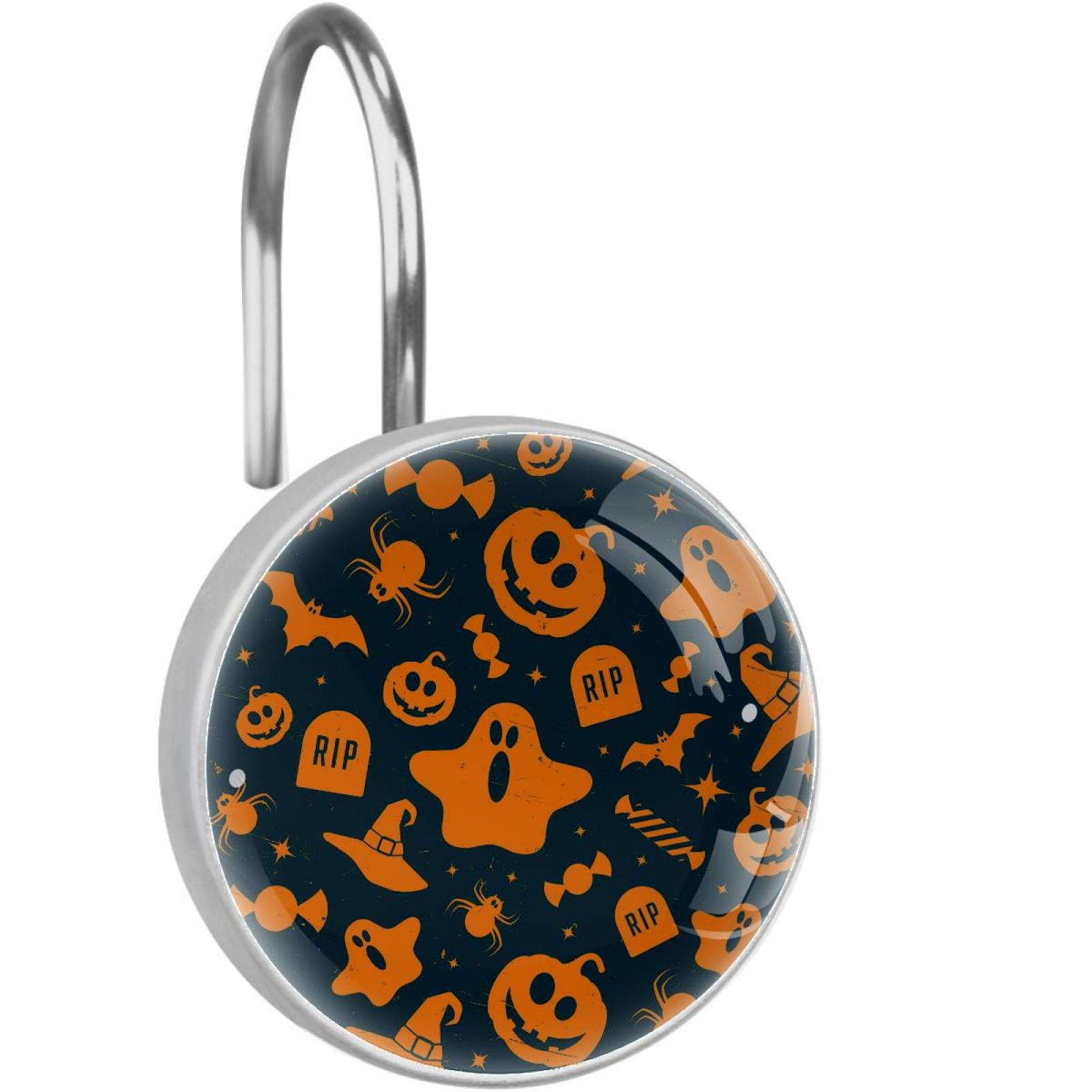 Halloween Shower Curtain Hooks（Set of 12）for Home Hotel Shower Rods