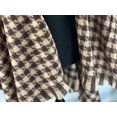 thumbnail image 5 of Chic Khaki Houndstooth Ruana Wrap | All-Season Poncho | One Size Fits All, 5 of 8