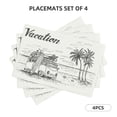 thumbnail image 5 of Rocae Summer Vacation Scene With Camping Van Printed Heat Resistant Place Mats,Classic Hemstitch Cloth Fabric Placemats Imitation Linen Place Mat Table Mats 18x12 inch, 5 of 5