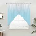 thumbnail image 5 of Blue White Ombre Kitchen Window Curtains, Swag Curtains Valance for Bedroom Living Room Bathroom, Gradient Color Modern Abstract Art Rod Pocket Window Treatment Curtain Block Drapes 2 Panels 36"x63", 5 of 9