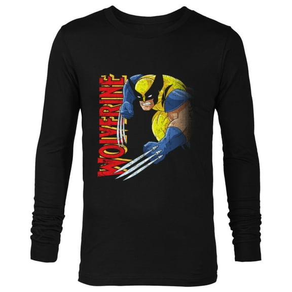 Marvel X-Men Wolverine 90s Animated Series - Long Sleeve T-Shirt for Men- Customized-Black