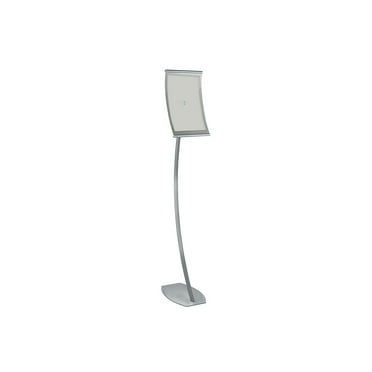 Azar 14"(H) x 8 1/2"(W) Curved Metal Floor Sign Holder 300887