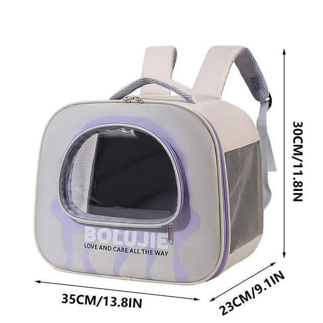 Fiudx Mochila para Mascotas, Transpirable, para Exteriores, de Gran Capacidad, con Ventana Transparente para Observar a Tu Mascota, Sistema de Ventilación para Mayor Comodidad, Ideal para Viajes, Sen
