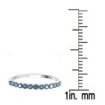 thumbnail image 3 of Sterling Silver with Natural Blue Diamond Band Ring, 3 of 3