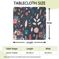 thumbnail image 2 of Pioneer Flower Floral Print Pattern Square Fitted Tablecloth with Elastic Edge,Square Table Cover,Washable Elastic Table Cover for Home Kitchen Party Decor 34"x34", 2 of 6