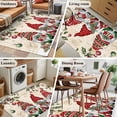 thumbnail image 5 of Area Rugs 2.7'x5', Red Beige Gnomes Christmas Carpet for Living Room Bedroom Dining Room, Xmas Ball Gifts Snowflake Throw Kitchen Rugs Non Slip Washable Rectangle Indoor Outdoor Rugs, 5 of 8