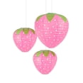 thumbnail image 1 of Linterna de papel 3D con forma de fresa para niños, decoración para fiesta de cumpleaños de jardín de infantes, linterna plegable hecha a mano con forma de extraterrestre, 1 of 6