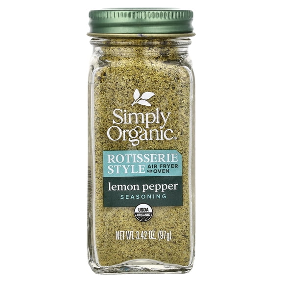 Simply Organic Lemon Pepper Rotisserie Style Seasoning 3.42 oz.