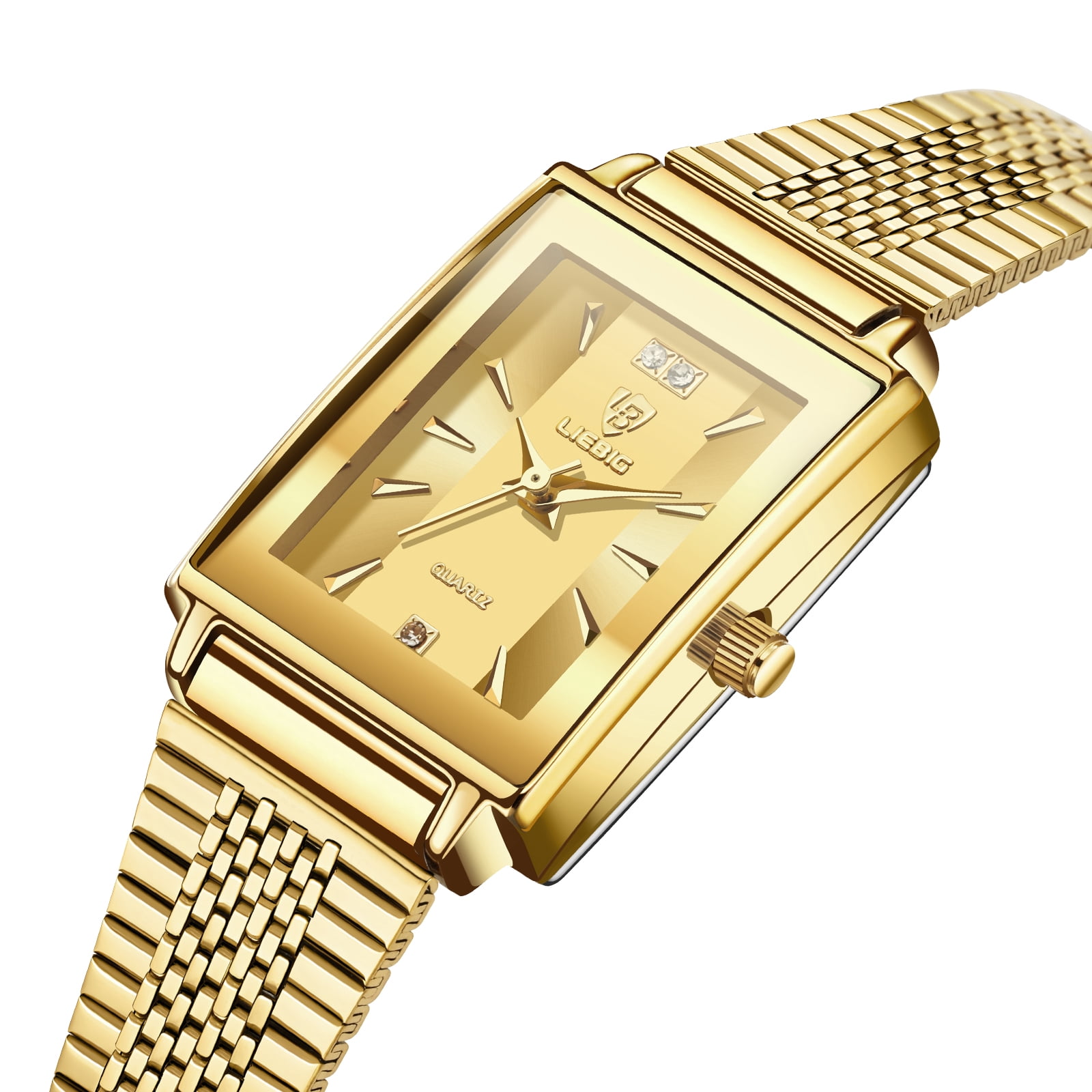LIEBIG Gold Watches for Women Dainty Elegant Womens Watch Classic Vintage Fashion Square Ladies Quartz Watch Gifts
